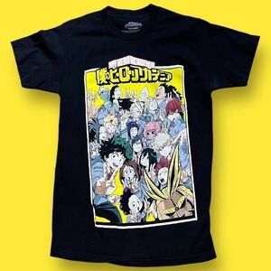 My Hero Academia Black Anime Graphic T-Shirt - Size S
